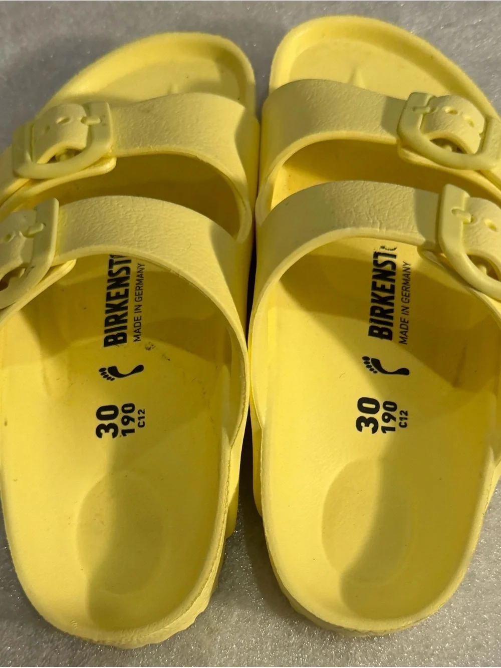 Birkenstock Kids Yellow EVA Arizona Double Strap Sandals